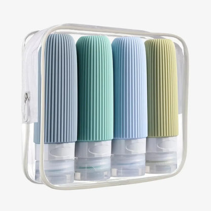 Frascos de Silicone para Viagem Anti-Vazamento Silicase™ - Kit com 4