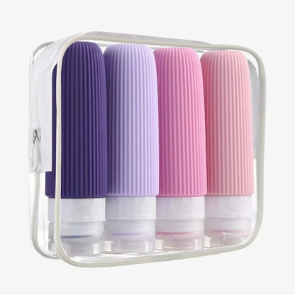 Frascos de Silicone para Viagem Anti-Vazamento Silicase™ - Kit com 4