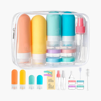 Frascos de Silicone para Viagem Anti-Vazamento Silicase™ - Kit com 4