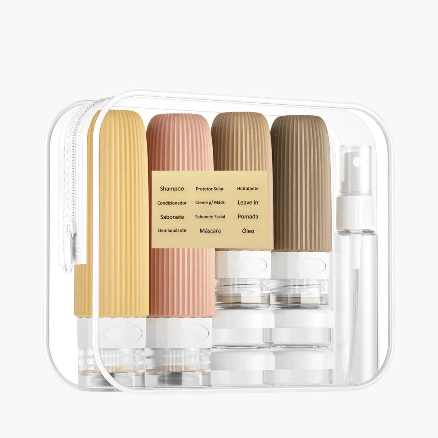 Frascos de Silicone para Viagem Anti-Vazamento Silicase™ - Kit com 4