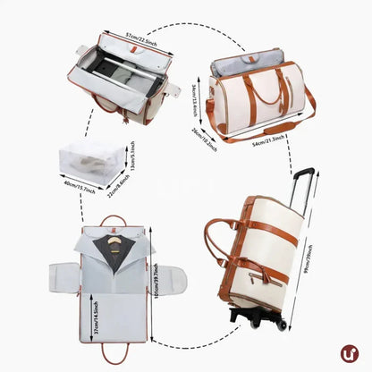 Kit Mala de Bordo e Bolsa de Viagem JetSetFemme™ + Novatech®
