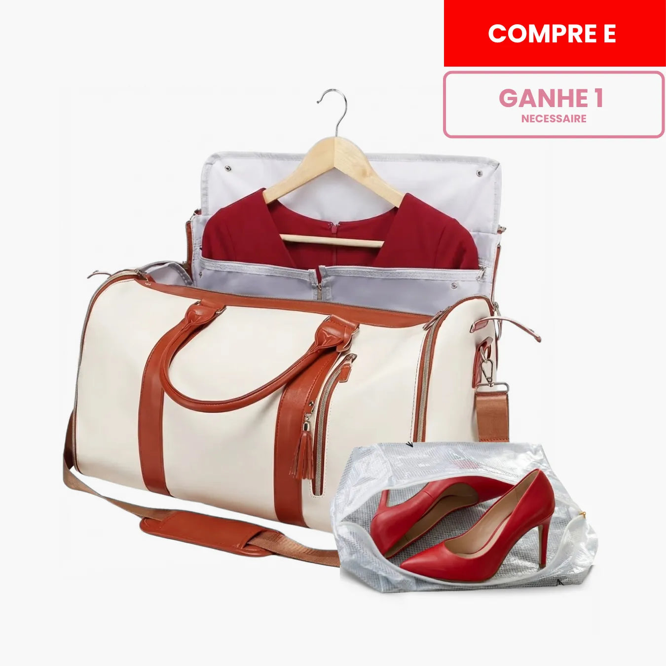 Kit Mala de Bordo e Bolsa de Viagem JetSetFemme™ + Novatech®
