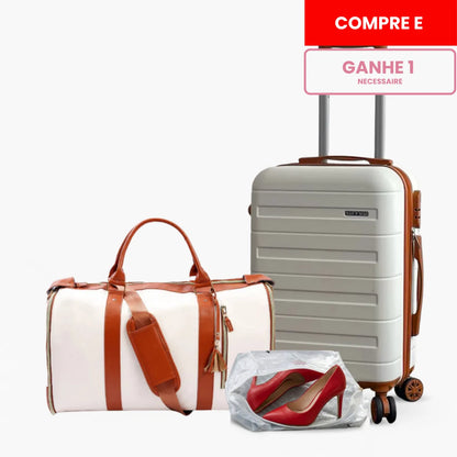 Kit Mala de Bordo e Bolsa de Viagem JetSetFemme™ + Novatech®