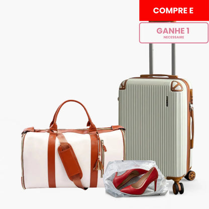 Kit Mala de Bordo e Bolsa de Viagem JetSetFemme™ + Novatech®