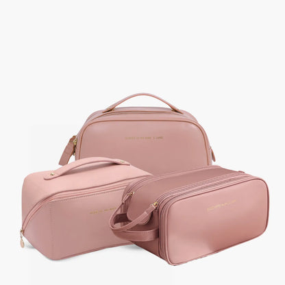 Kit Necessaire Feminina Premium de Viagem 3 Peças - Luxbag™