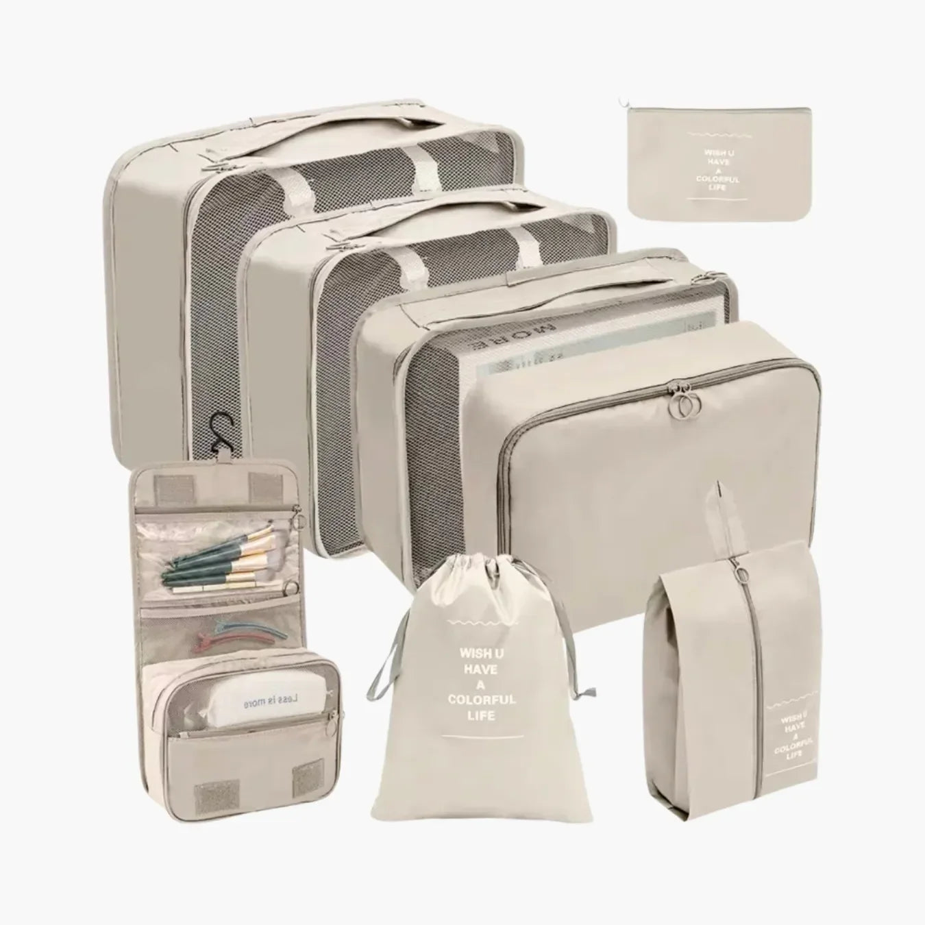 Kit Organizador de Mala 8 e 10 Peças VibePack™ - Impermeável