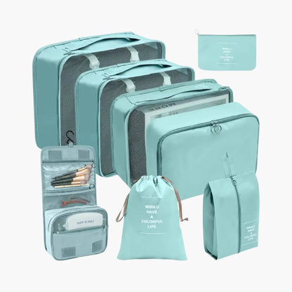 Kit Organizador de Mala 8 e 10 Peças VibePack™ - Impermeável