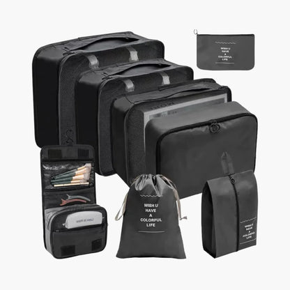 Kit Organizador de Mala 8 e 10 Peças VibePack™ - Impermeável