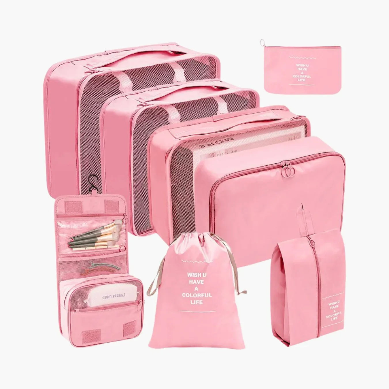 Kit Organizador de Mala 8 e 10 Peças VibePack™ - Impermeável