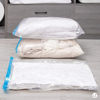 Kit Saco a Vácuo para Roupas com Bomba - Viagem e Armário
