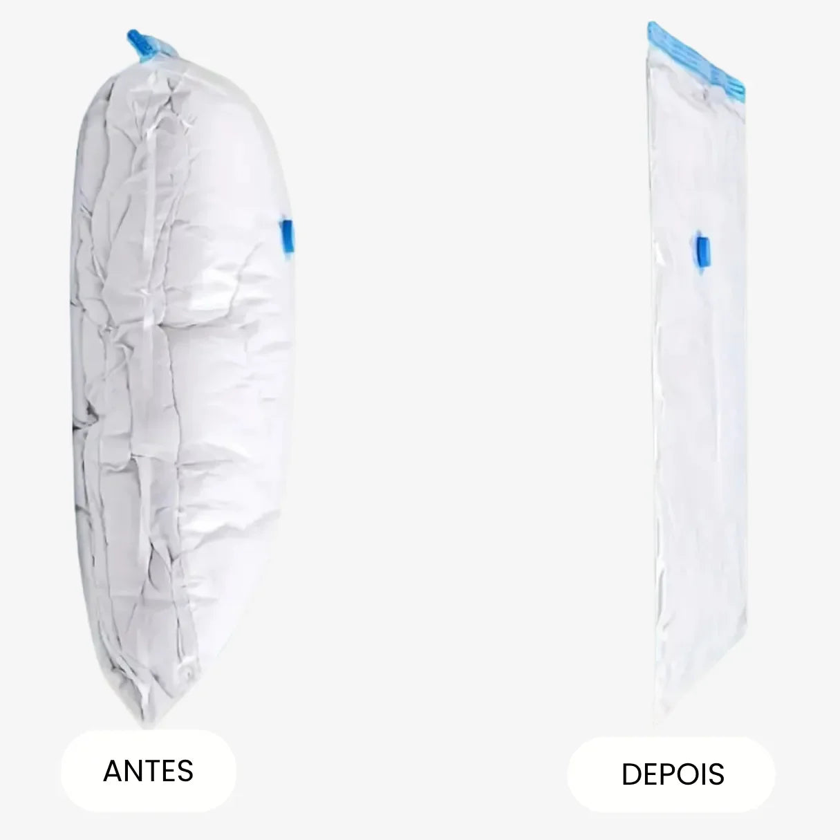Kit Saco a Vácuo para Roupas com Bomba - Viagem e Armário