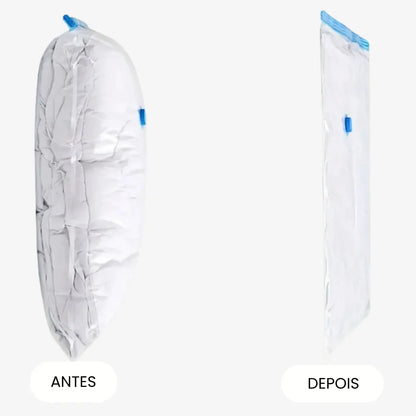Kit Saco a Vácuo para Roupas com Bomba - Viagem e Armário