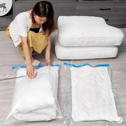 Kit Saco a Vácuo para Roupas com Bomba - Viagem e Armário