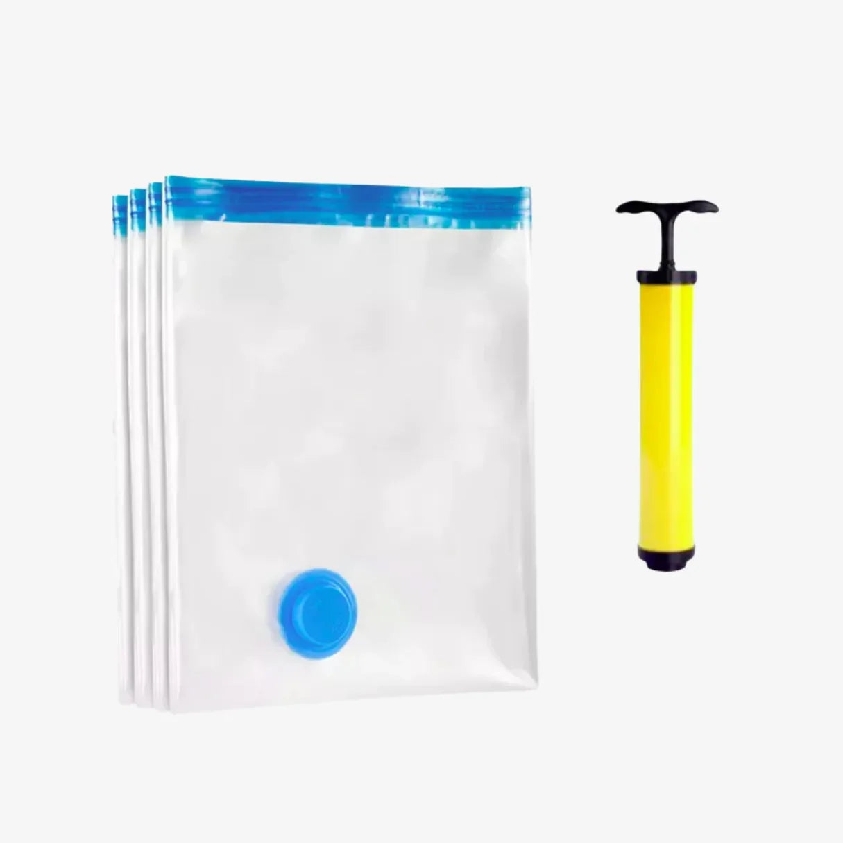 Kit Saco a Vácuo para Roupas com Bomba - Viagem e Armário