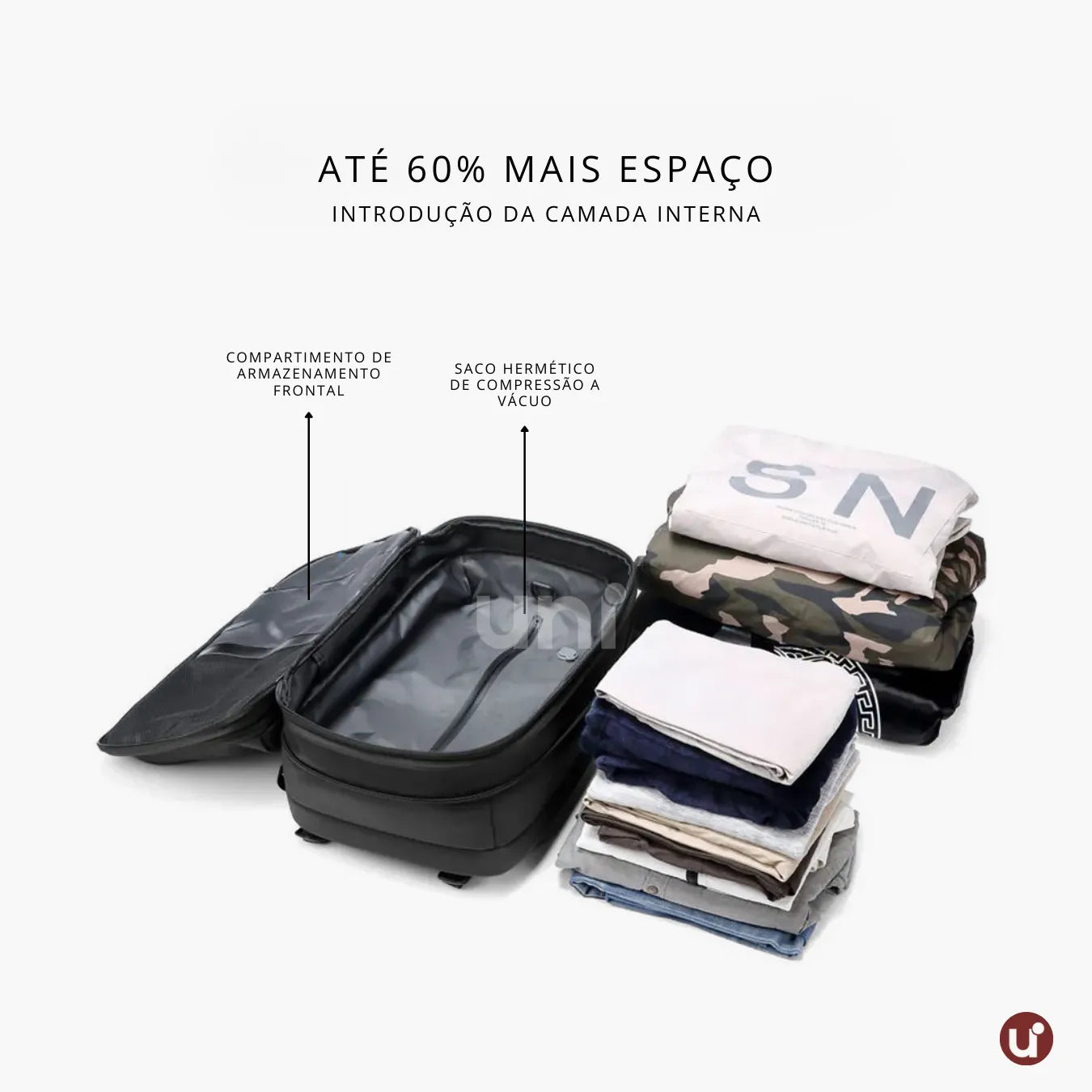 Mochila de Viagem com Compressão a Vácuo Impermeável 60L - AirBag Pack™