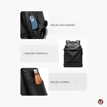 Mochila de Viagem com Compressão a Vácuo Impermeável 60L - AirBag Pack™