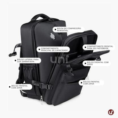Mochila de Viagem Mala de Bordo a Vácuo 35L Impermeável - Nova BellaJourney