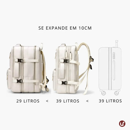 Mochila de Viagem Expansível Feminina para Notebook - BellaJourney 2.0