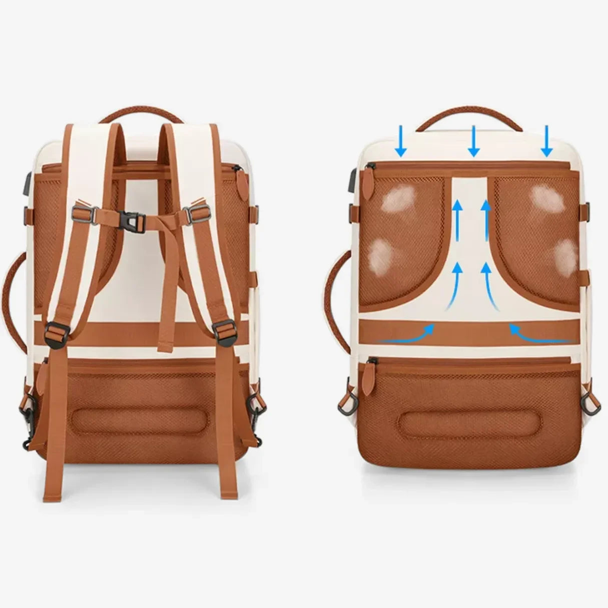 Mochila de Viagem 40L Expansível + 3 Necessaires Grátis
