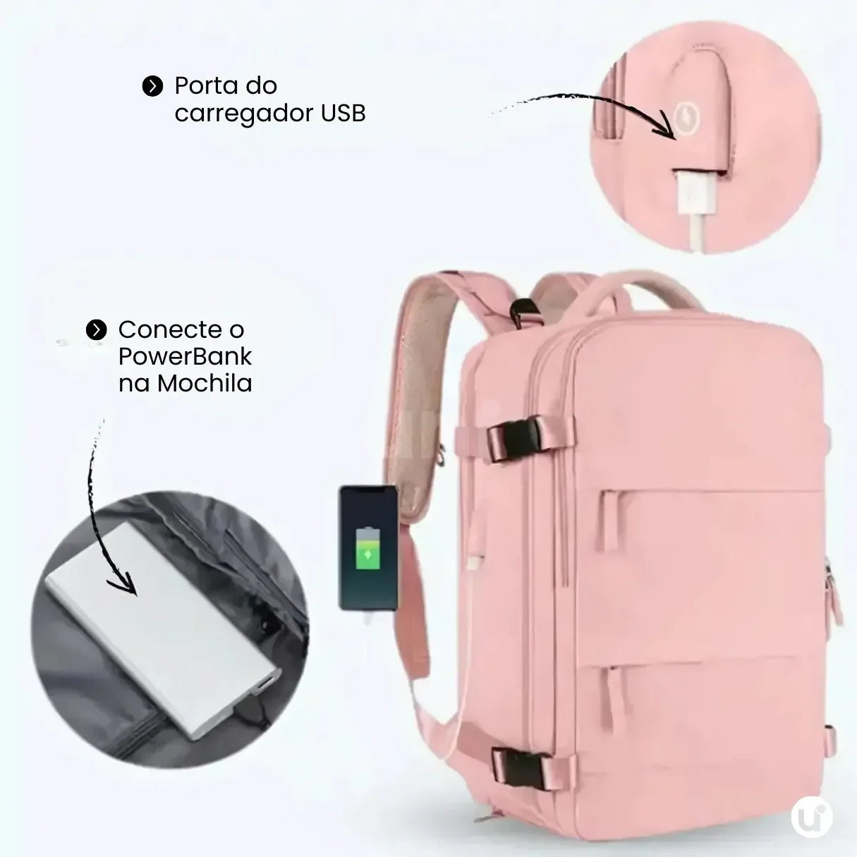 Mochila de Viagem 35L Bagagem de Mão Impermeável - BagTravel™