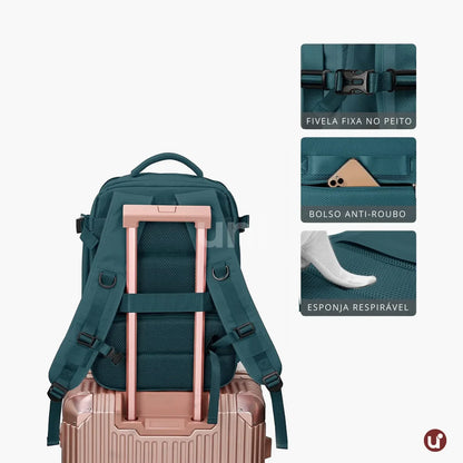 Mochila de Viagem Feminina Mala de Bordo Impermeável 29L - BellaJourney™