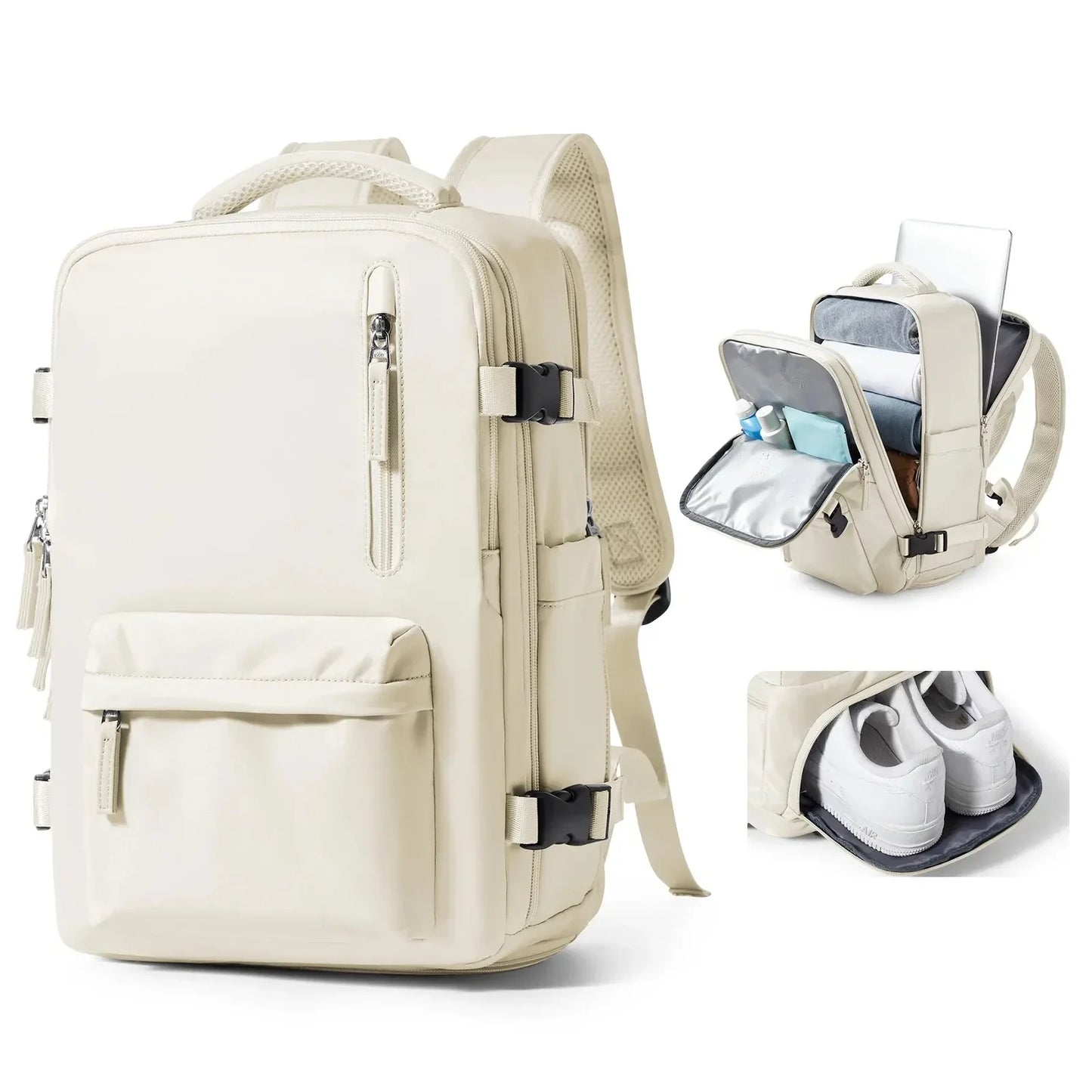 Mochila de Viagem Feminina Mala de Bordo Impermeável 29L - BellaJourney™