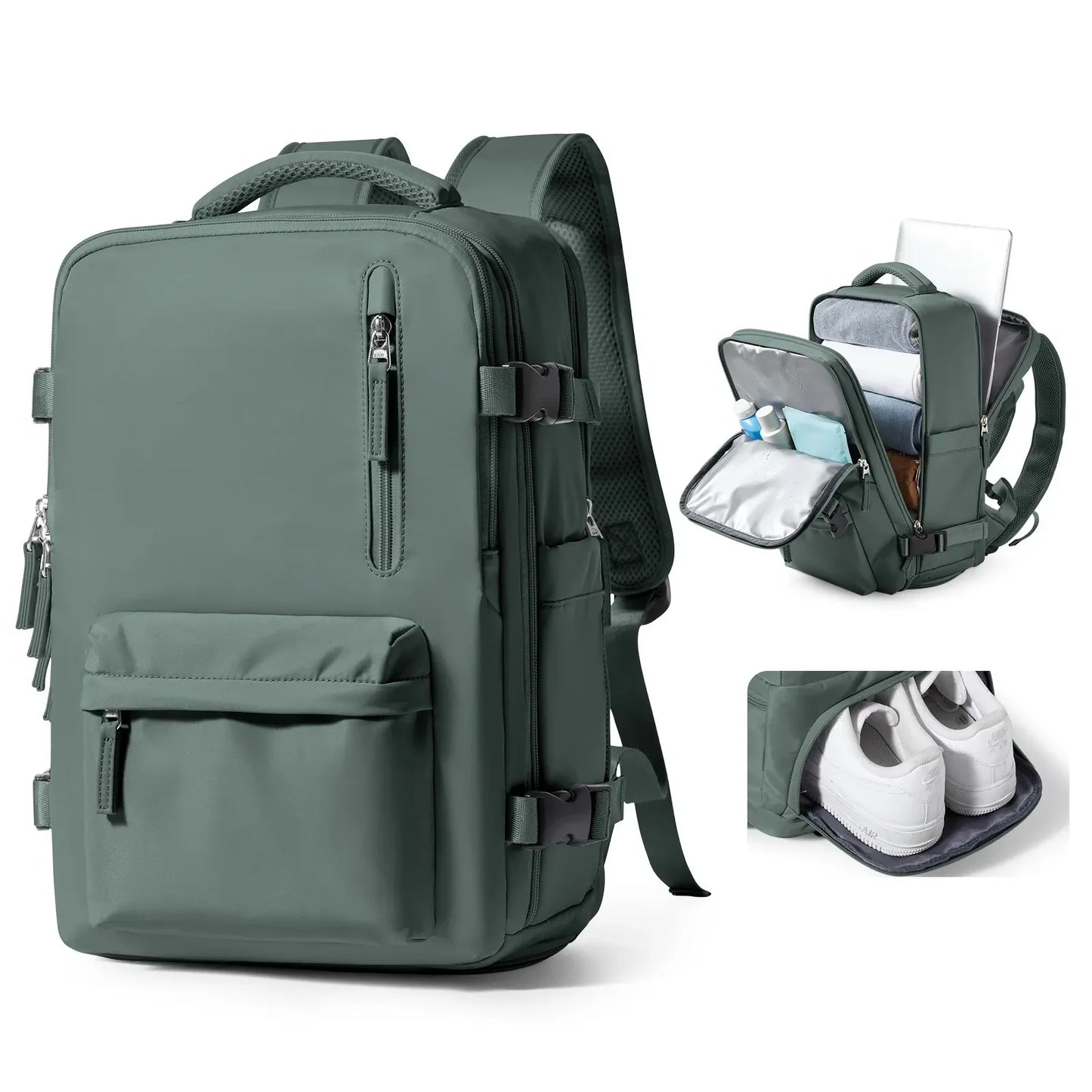 Mochila de Viagem Feminina Mala de Bordo Impermeável 29L - BellaJourney™
