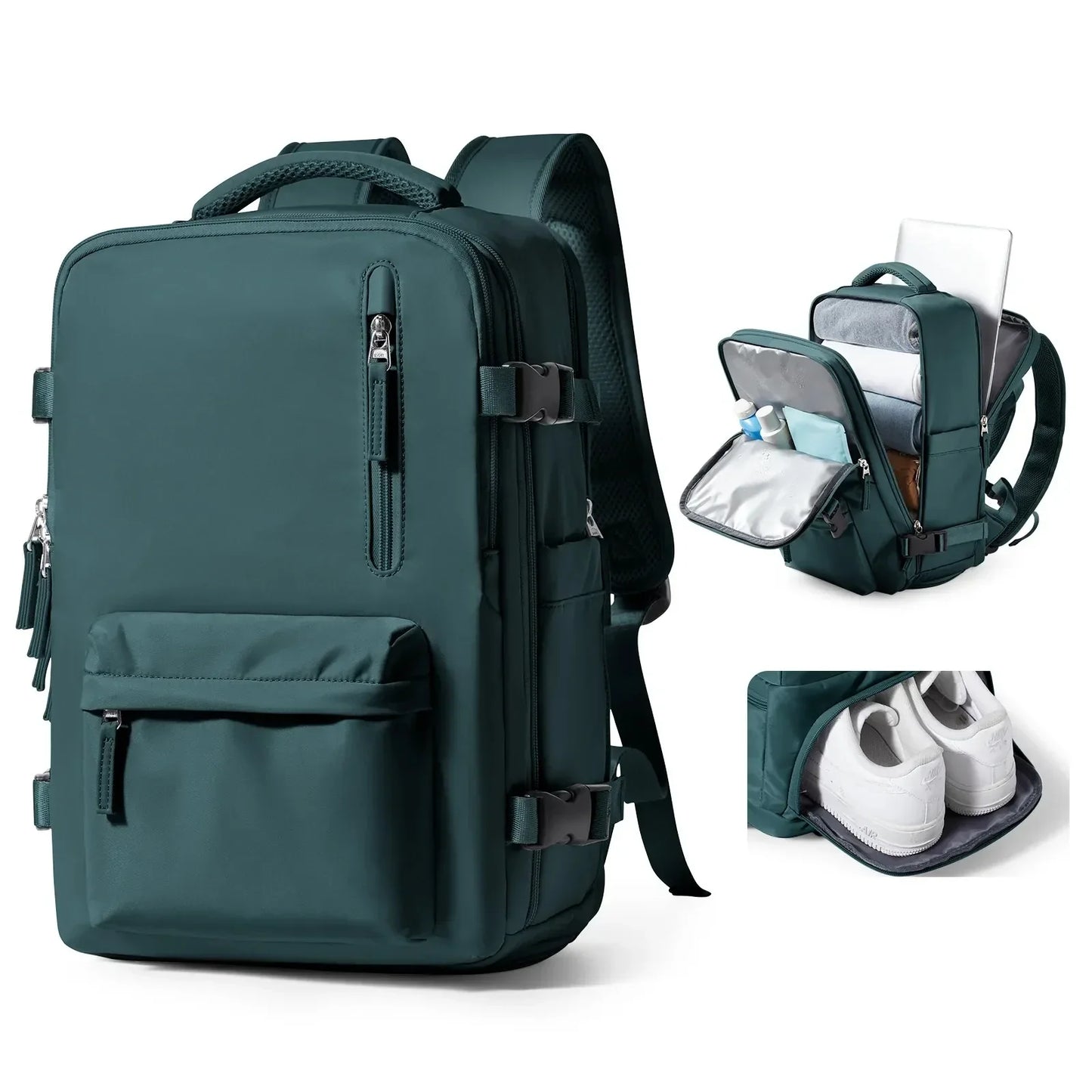 Mochila de Viagem Feminina Mala de Bordo Impermeável 29L - BellaJourney™