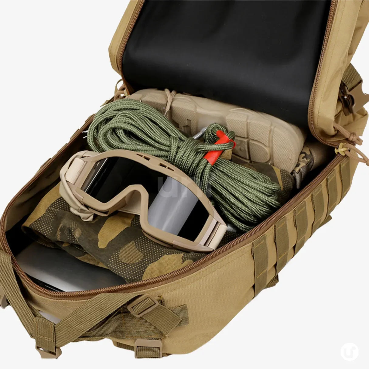 Mochila Tática Militar 50L Impermeável Tactical Titan™ | Brinde: Patch Bandeira do Brasil