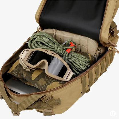 Mochila Tática Militar 50L Impermeável Tactical Titan™ | Brinde: Patch Bandeira do Brasil