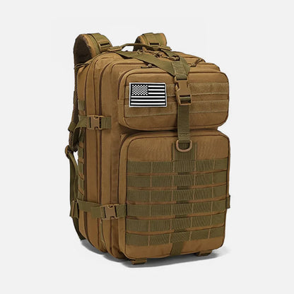 Mochila Tática Militar 50L Impermeável Tactical Titan™ | Brinde: Patch Bandeira do Brasil