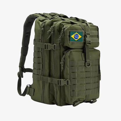 Mochila Tática Militar 50L Impermeável Tactical Titan™ | Brinde: Patch Bandeira do Brasil