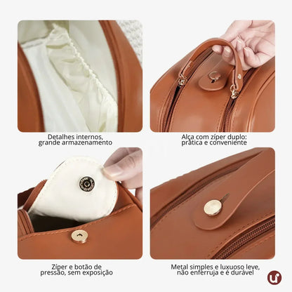 Necessaire de Maquiagem Feminina Impermeável 180° - Luxbag™ 2.0