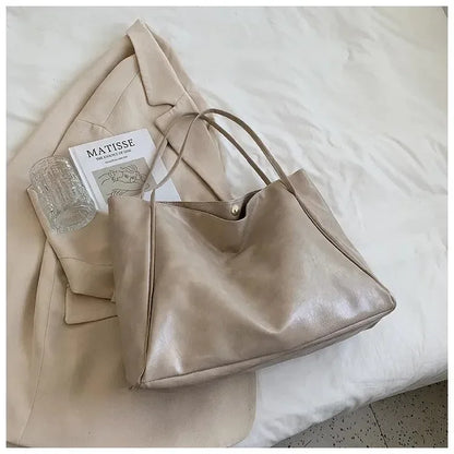 Bolsa de Couro Feminina Minimalista Grande - Morbol™