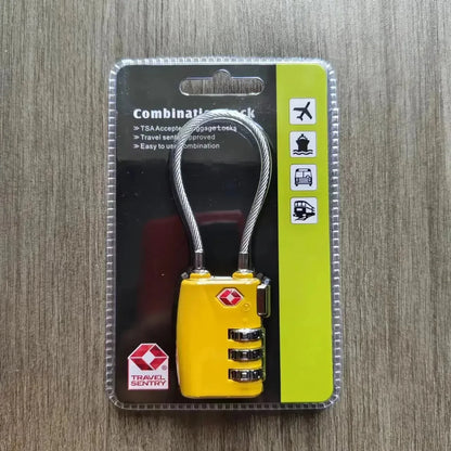 Cadeado para Mala de Viagem com Cabo de Aço e Senha - ProMaster™