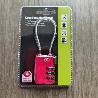 Cadeado para Mala de Viagem com Cabo de Aço e Senha - ProMaster™