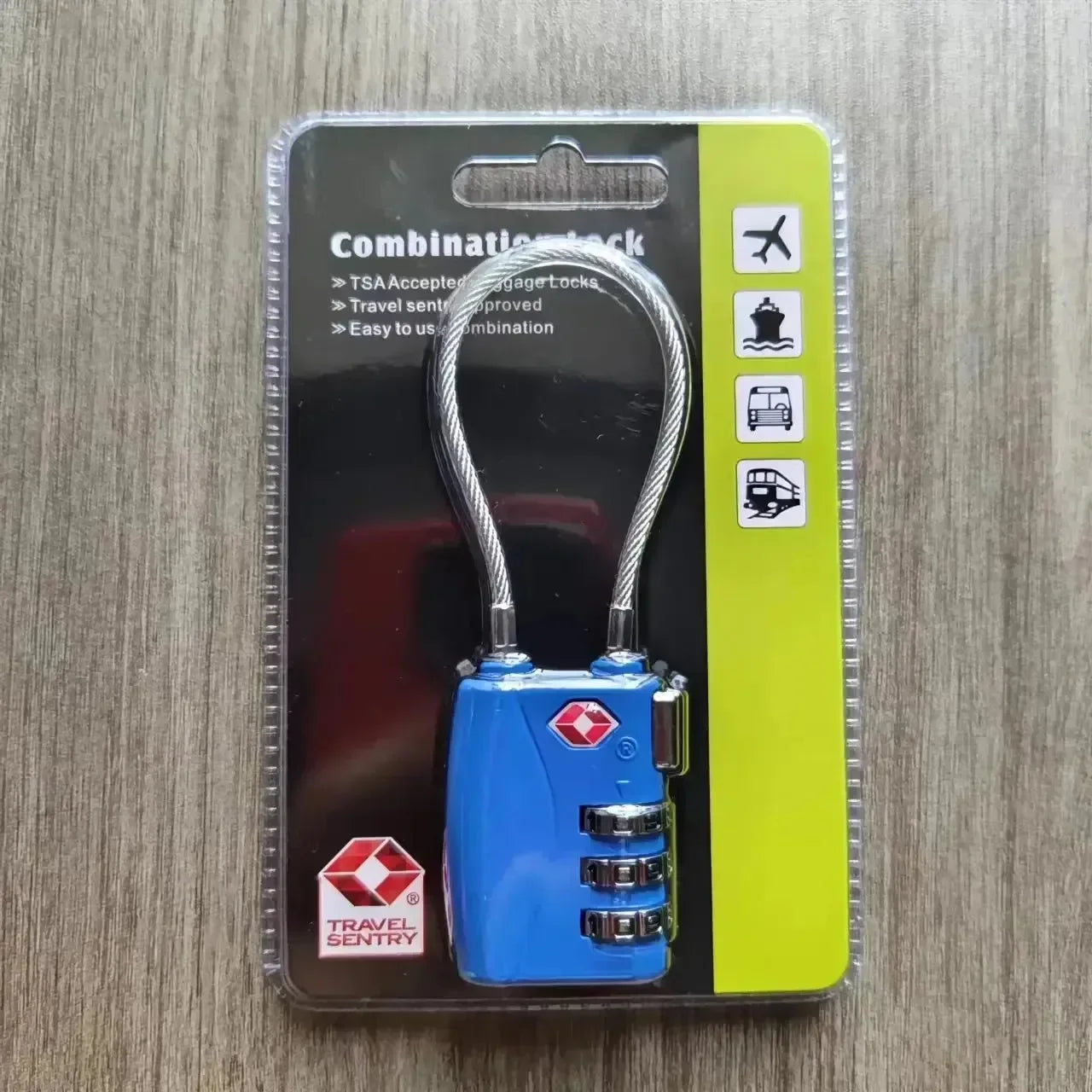 Cadeado para Mala de Viagem com Cabo de Aço e Senha - ProMaster™