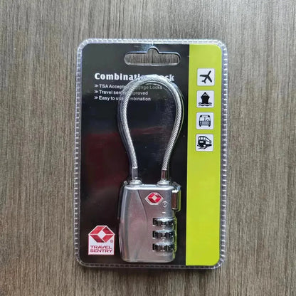 Cadeado para Mala de Viagem com Cabo de Aço e Senha - ProMaster™