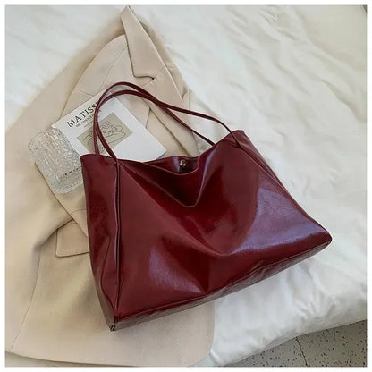 Bolsa de Couro Feminina Minimalista Grande - Morbol™